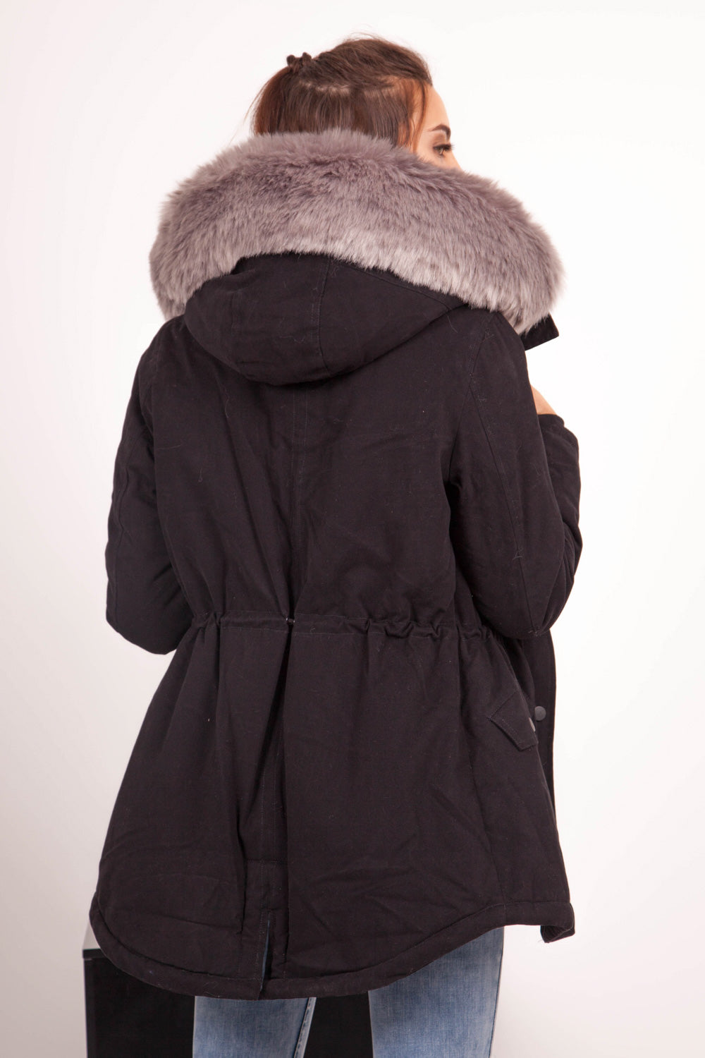 Sixth June - Parka doublure fourrure noir gris