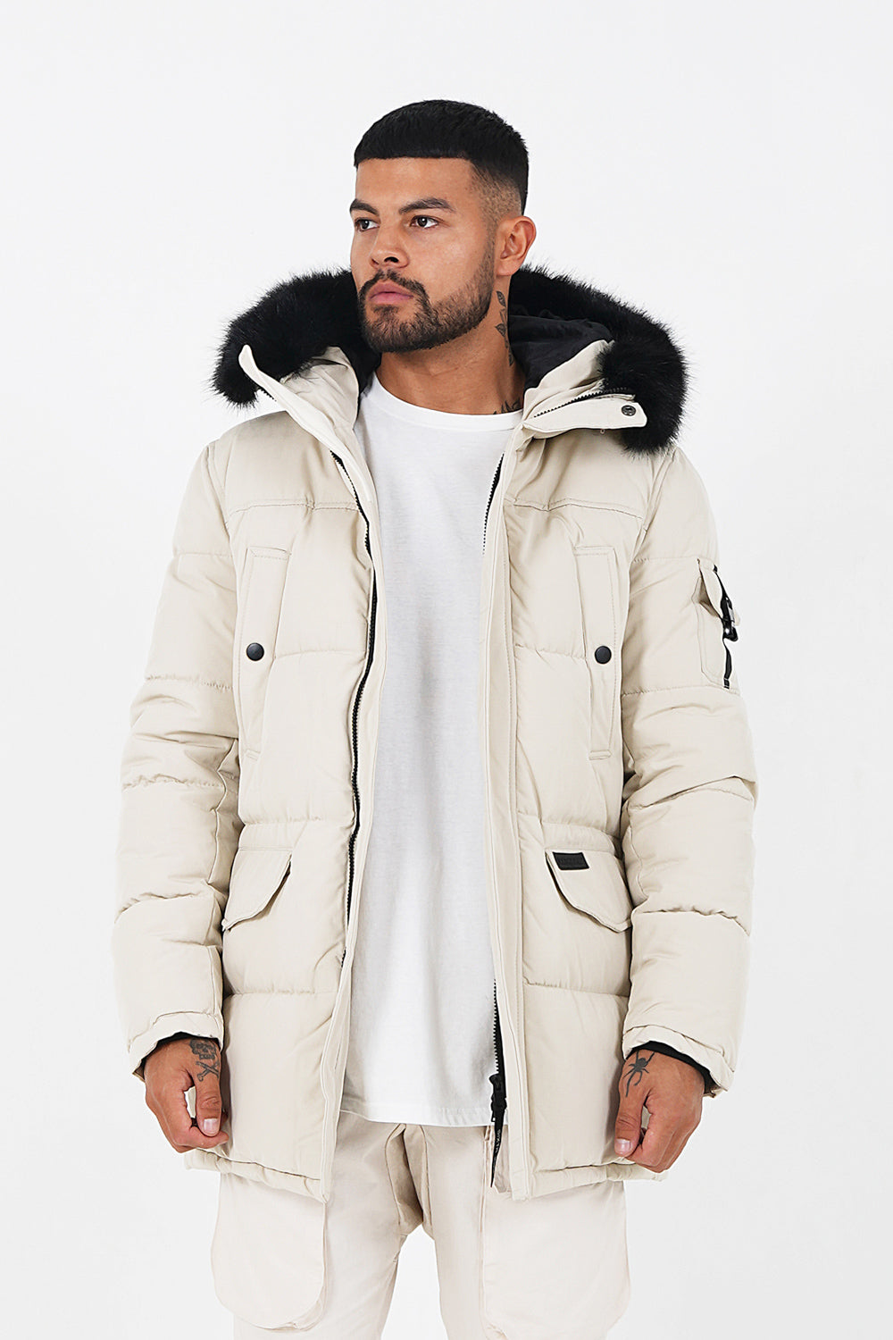 Sixth June - Parka fourrure déperlante Beige