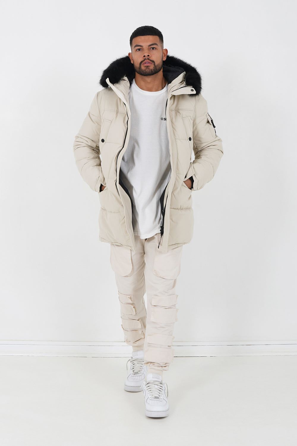 Sixth June - Parka fourrure déperlante Beige