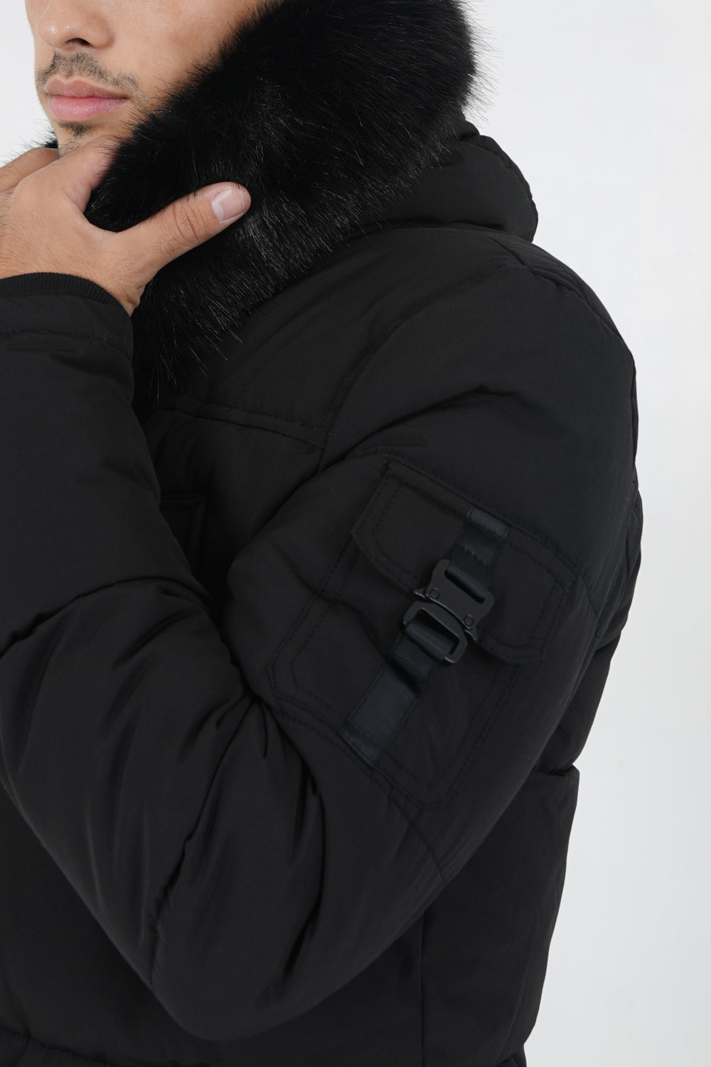 Sixth June - Parka fourrure déperlante Noir