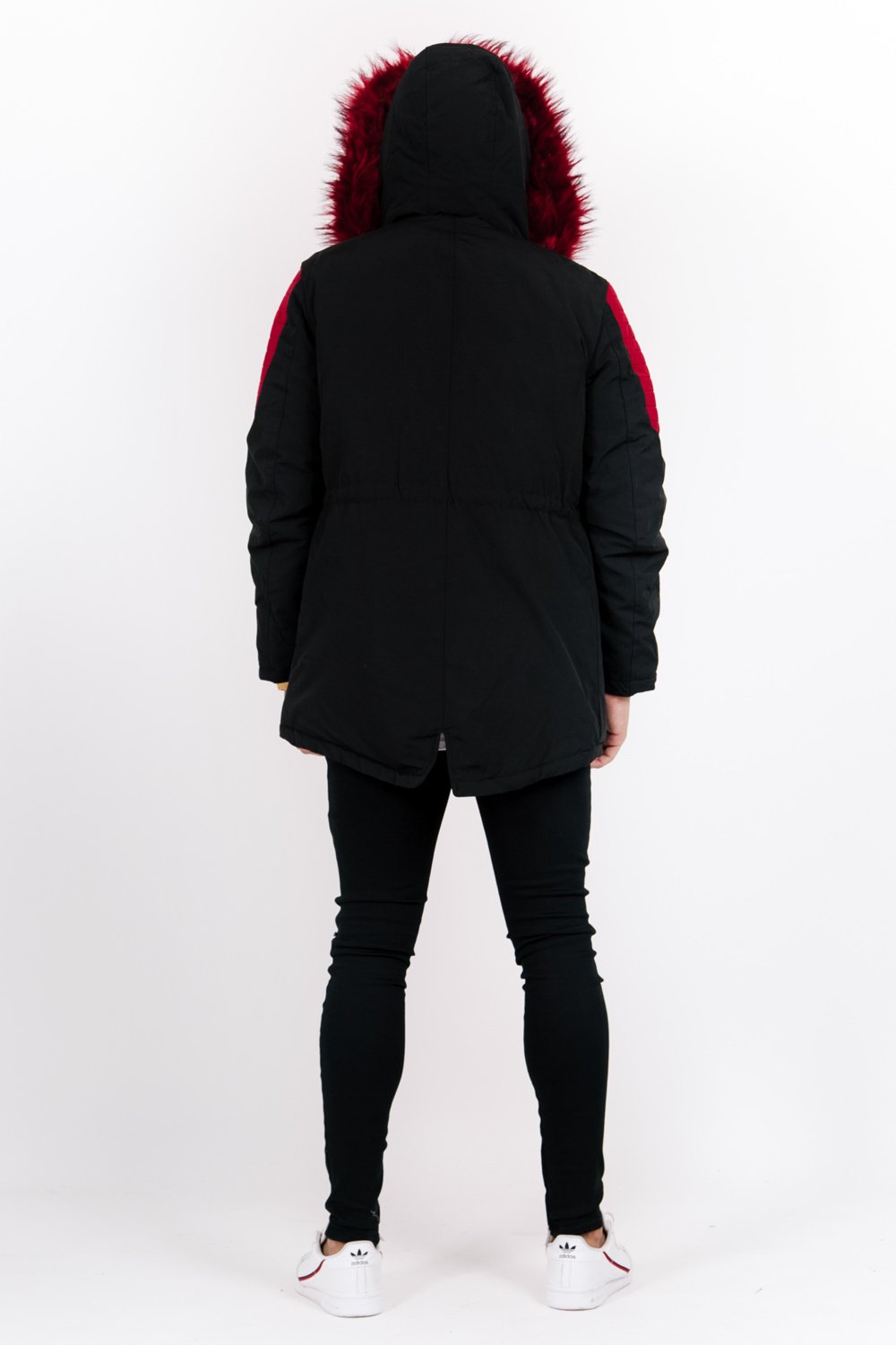 Biker Parka Black Red
