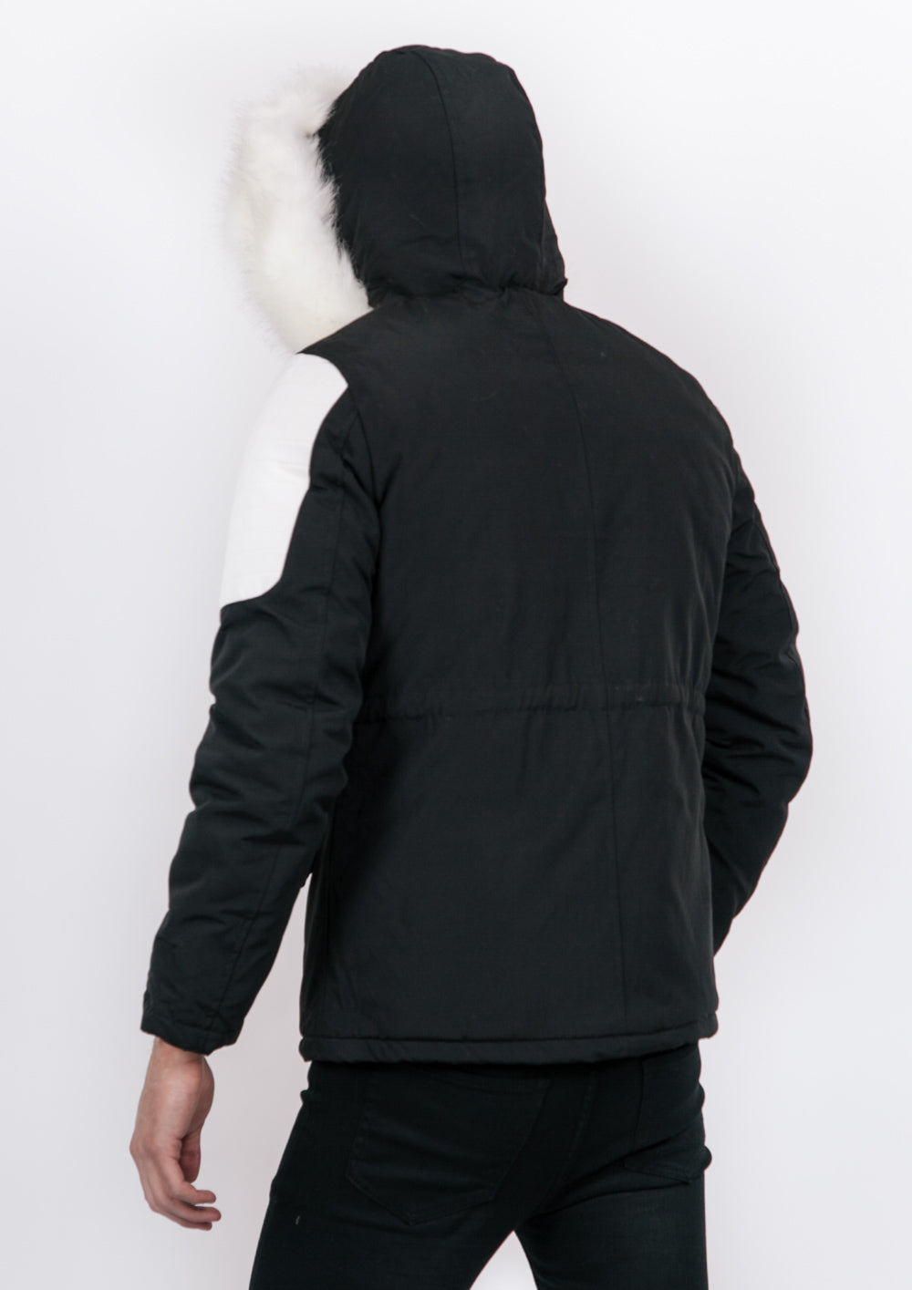 Sixth June - Parka courte biker noir blanc