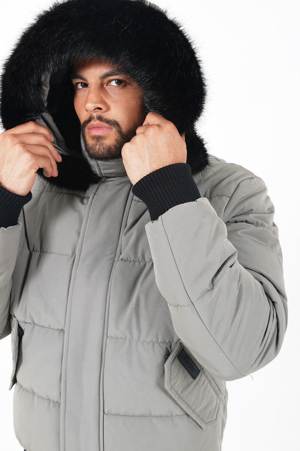 Sixth June - Doudoune courte fourrure doublure Vert clair