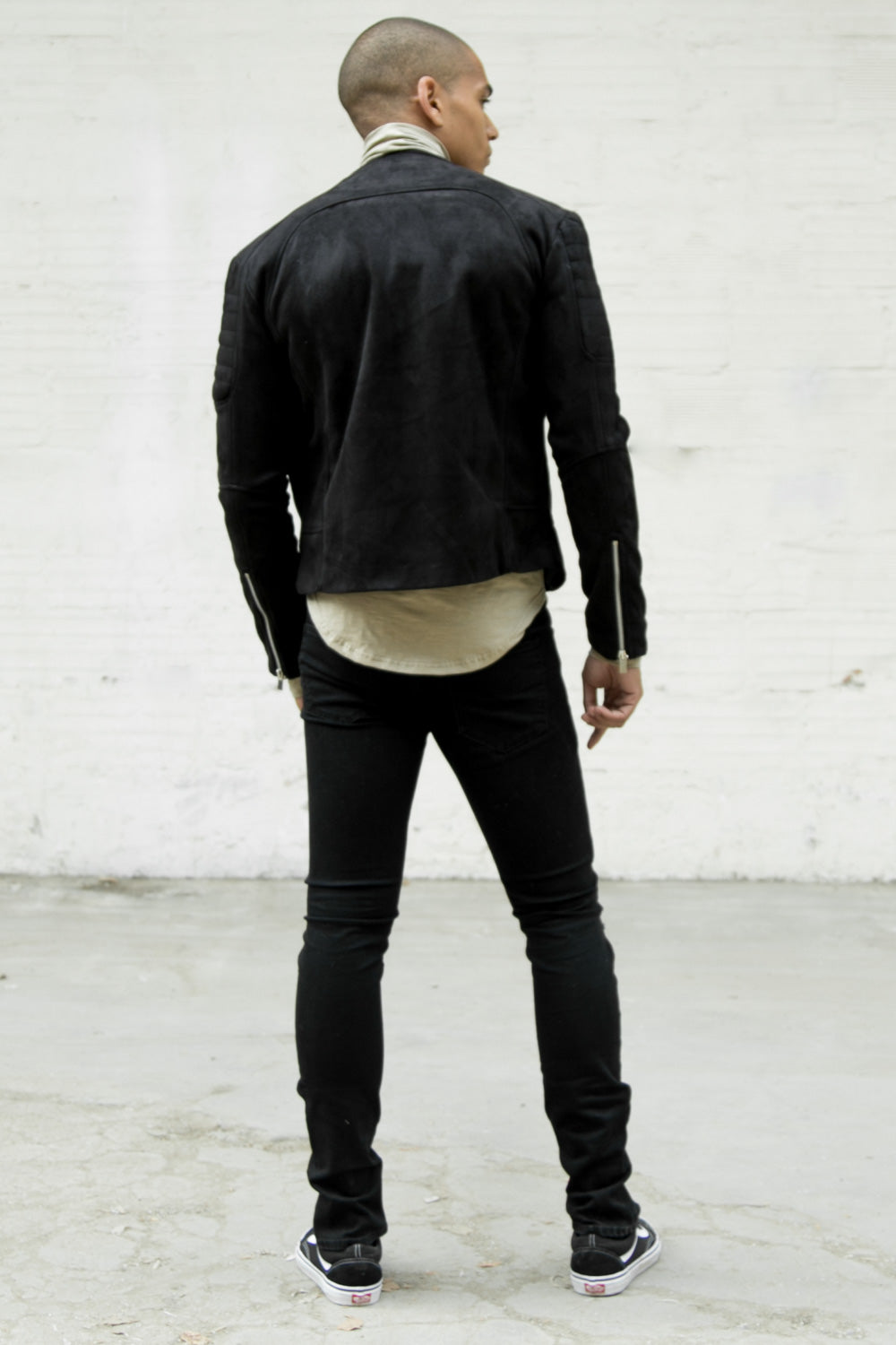 Sixth June - Veste suédé biker noir