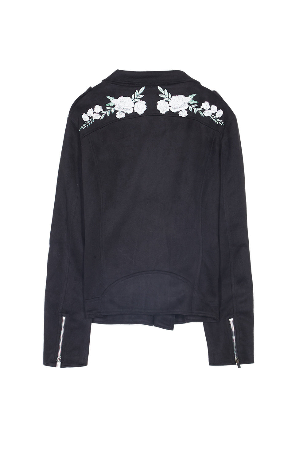 Sixth June - Veste broderies roses blanches noir