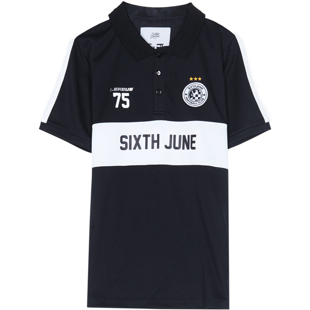 Sixth June - Maillot col football league noir