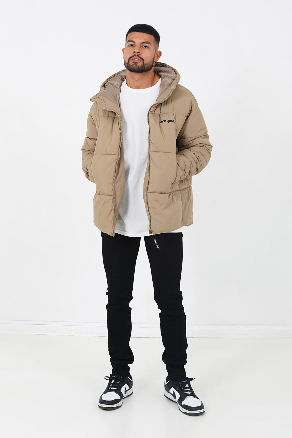 Sixth June - Doudoune courte matelassée Beige foncé