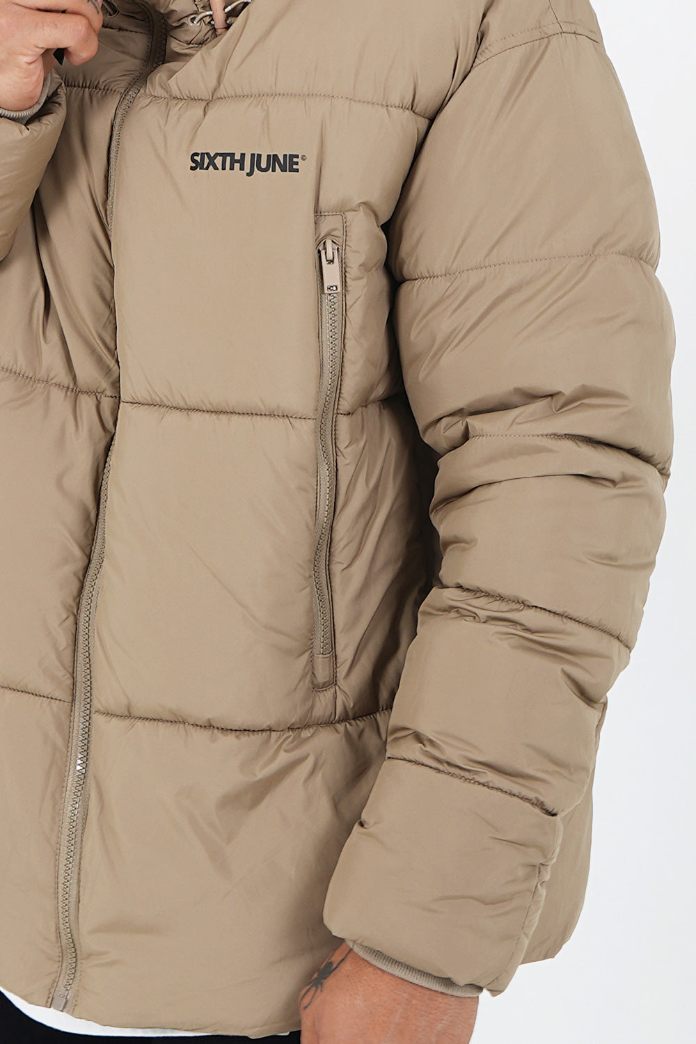 Sixth June - Doudoune courte matelassée Beige foncé