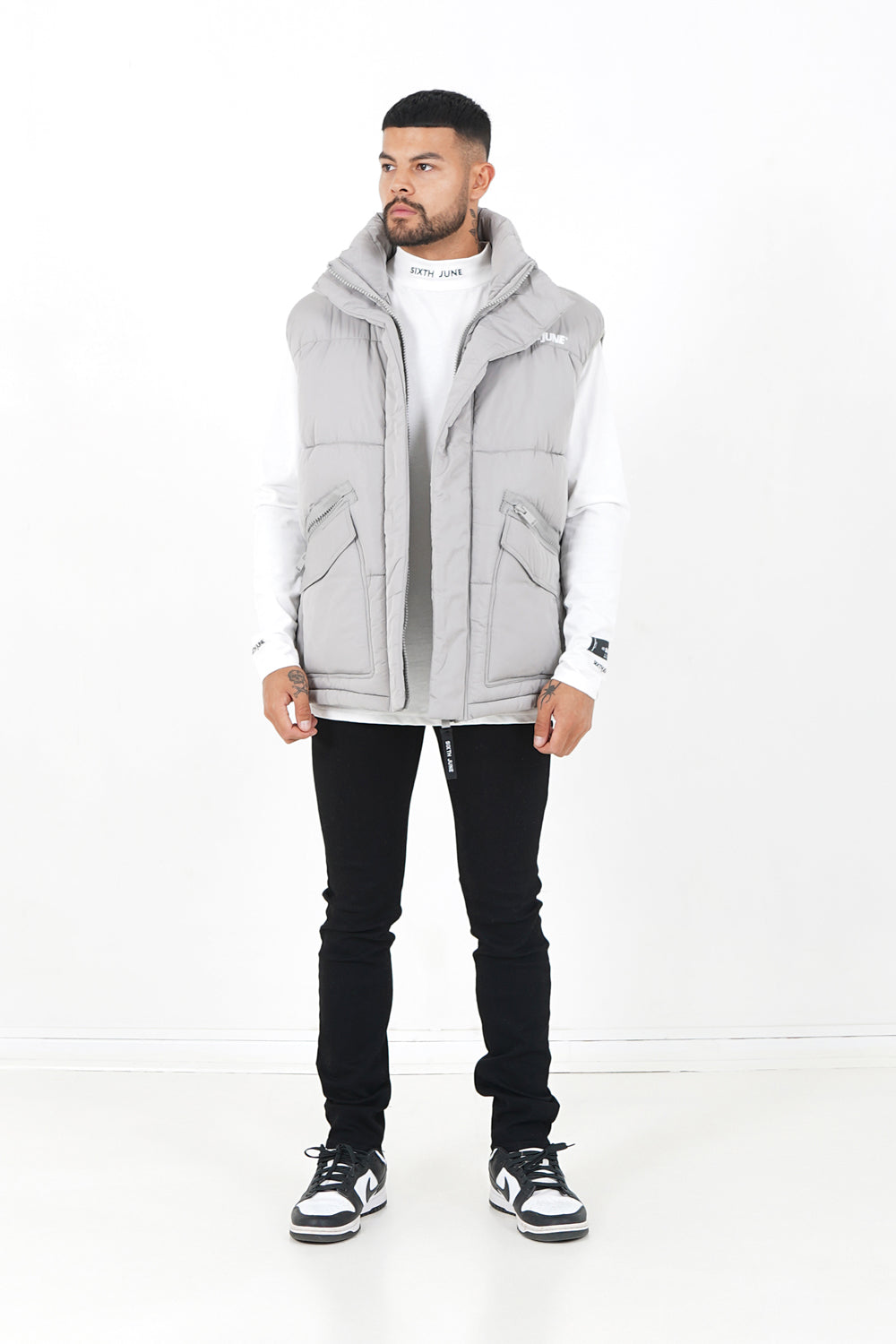 Sixth June - Veste sans manches matelassé Gris