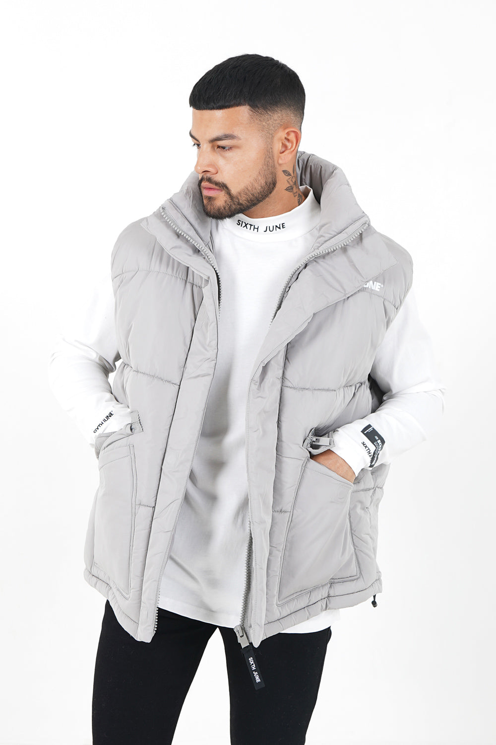 Sixth June - Veste sans manches matelassé Gris