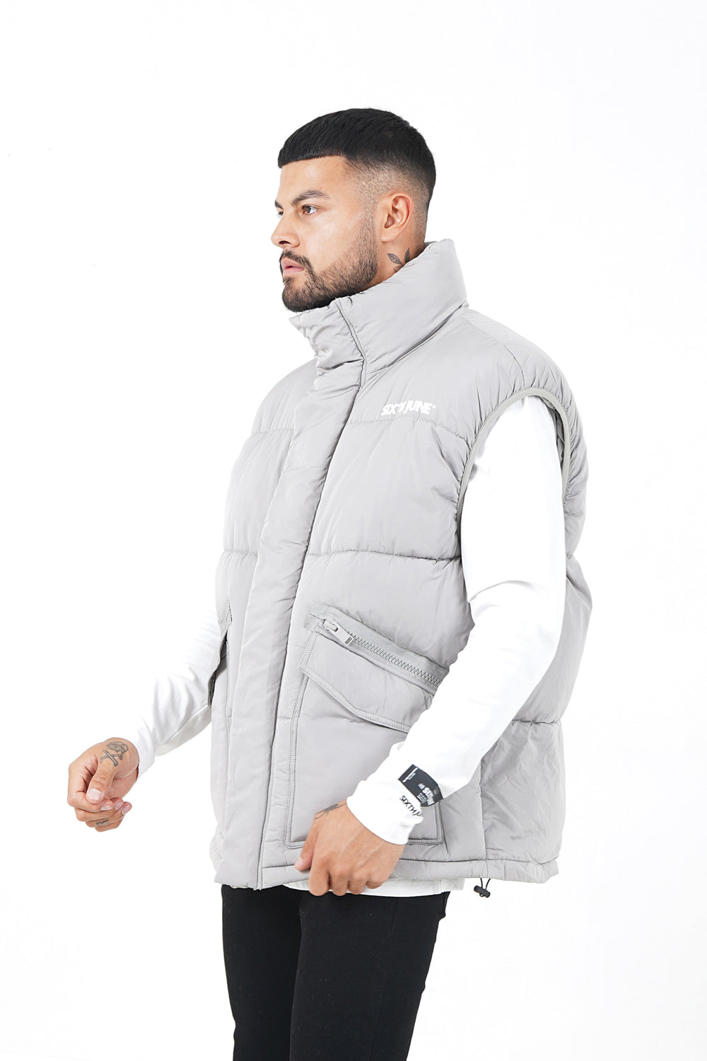 Sixth June - Veste sans manches matelassé Gris