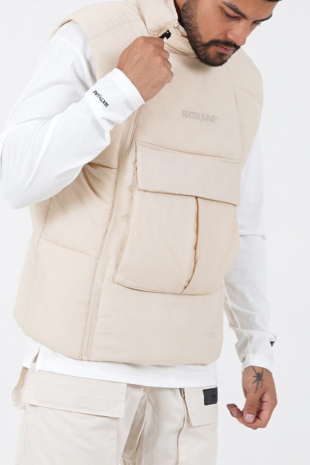 Sixth June - Doudoune sans manches légère tactique Beige
