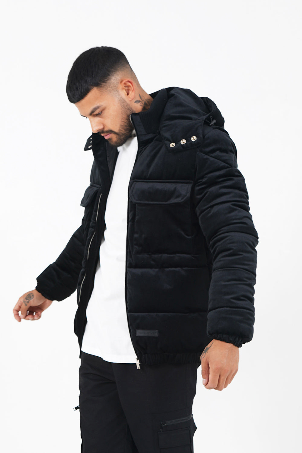 Sixth June - Doudoune matelassée velours Noir