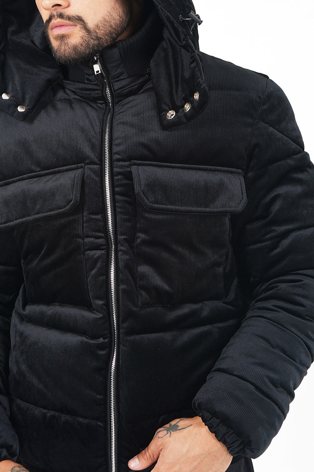 Sixth June - Doudoune matelassée velours Noir