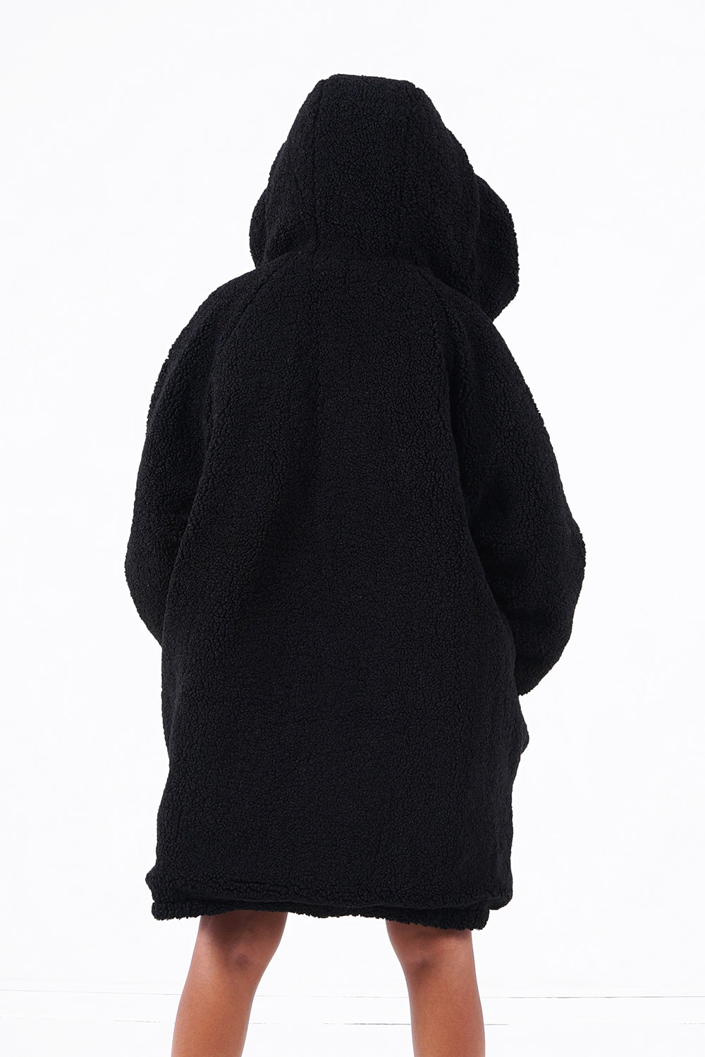 Sixth June - Doudoune longue réversible sherpa Noir