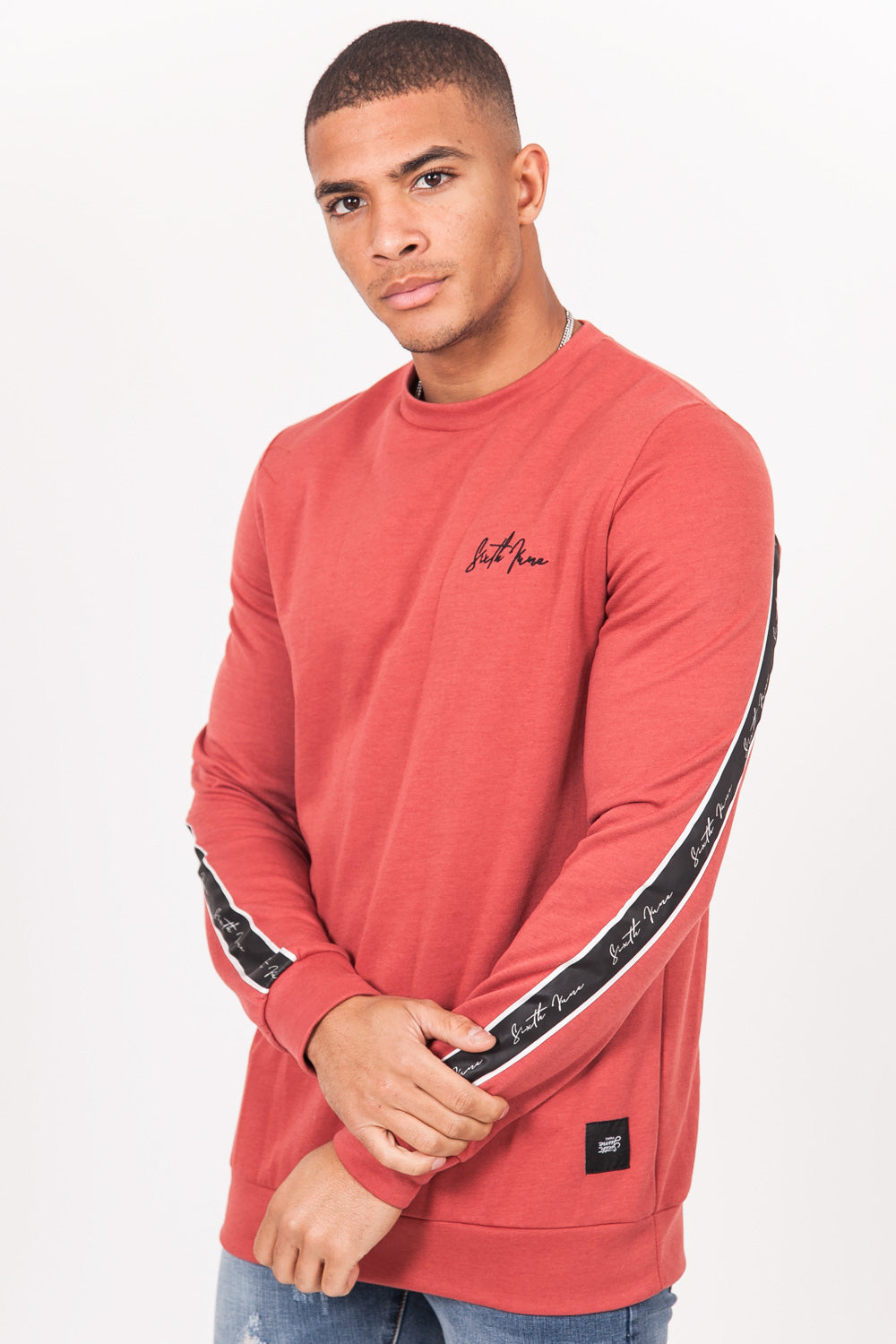 Sixth June - Sweatshirt bande dos rouge