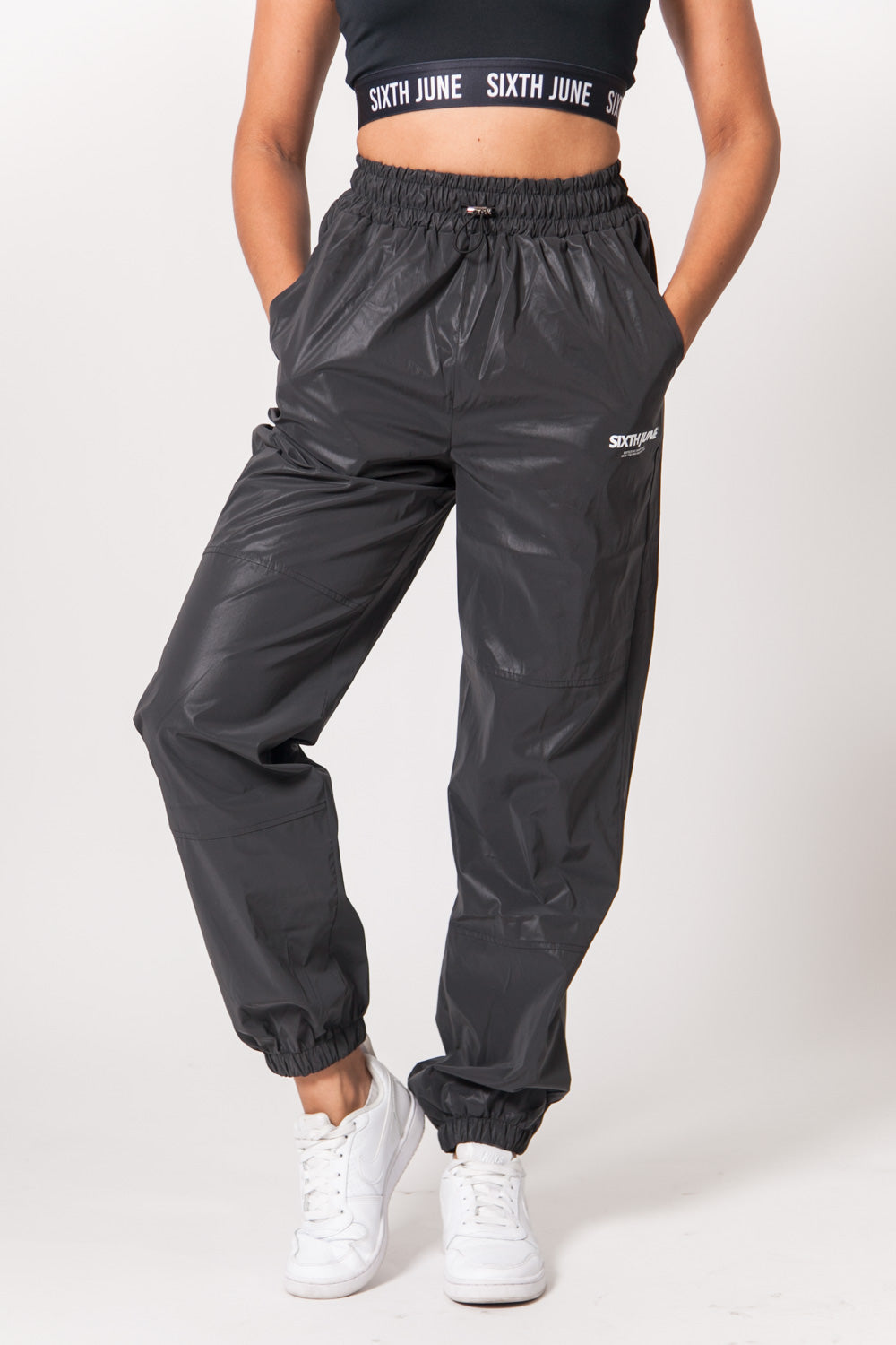 Sixth June - Jogging réfléchissant logo noir