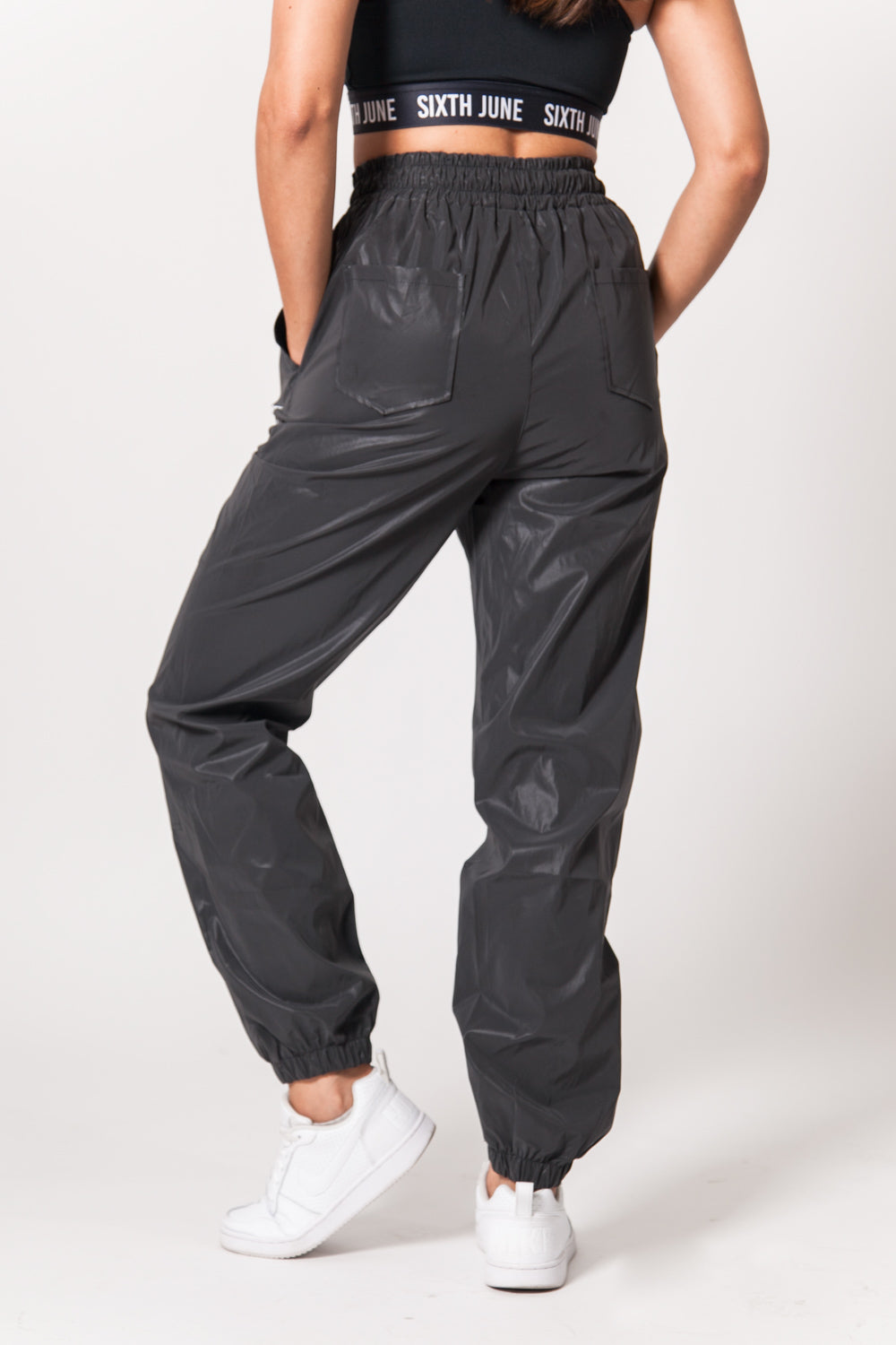 Sixth June - Jogging réfléchissant logo noir