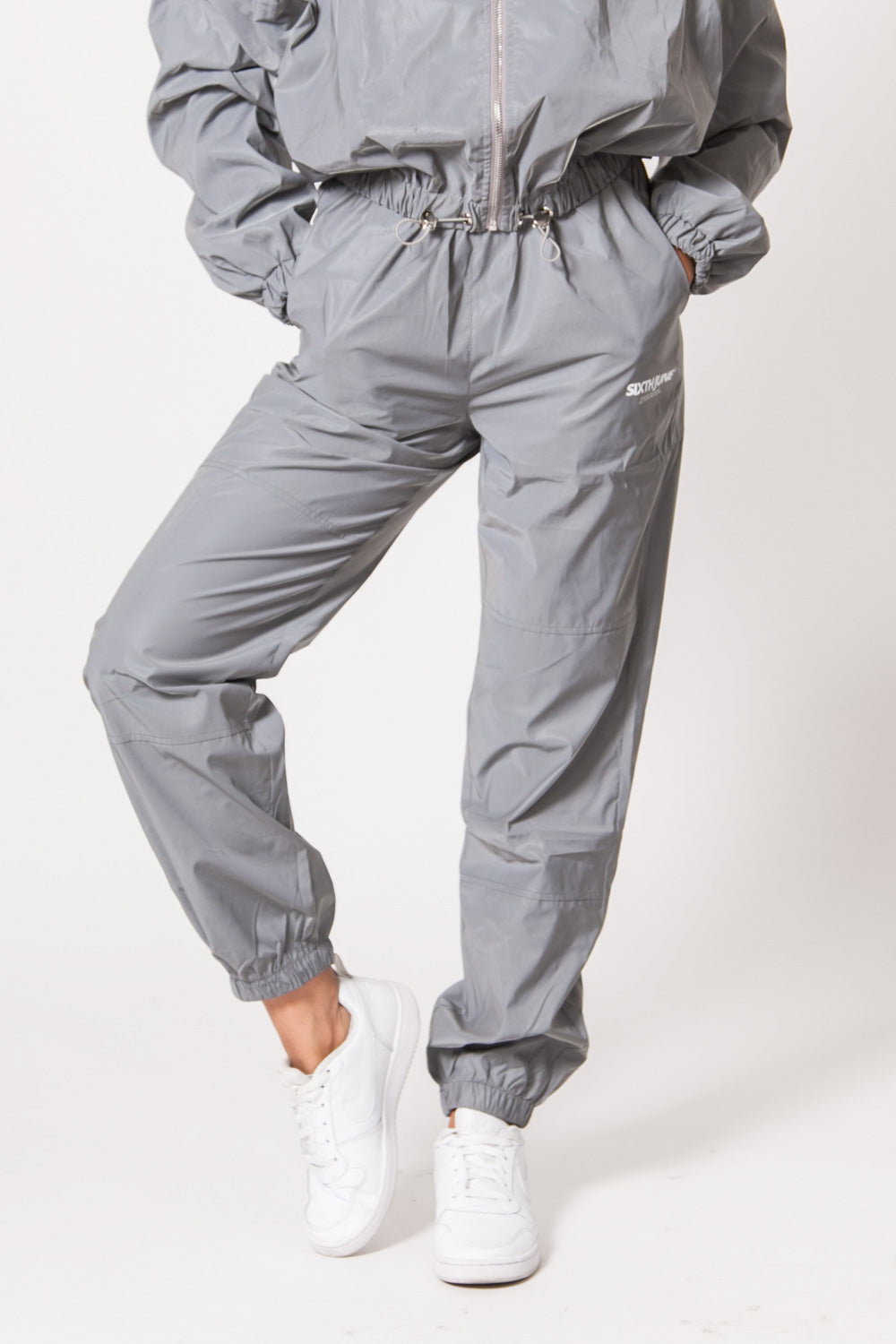 Sixth June - Jogging réfléchissant logo gris clair