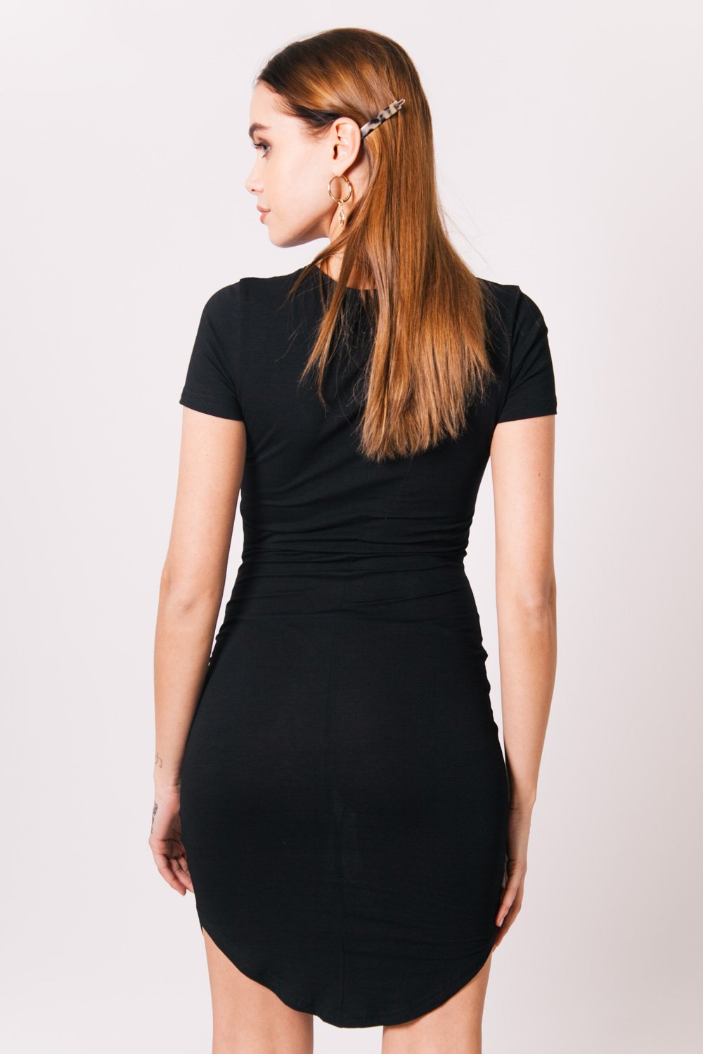 Robe imprimé asymétrique noir