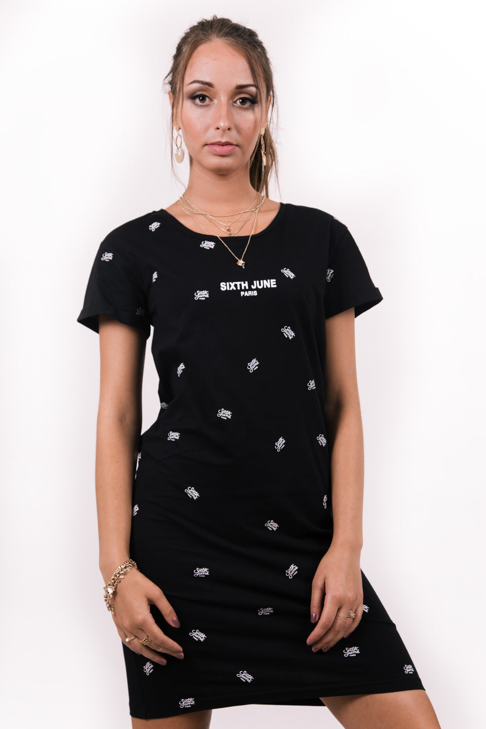 Sixth June - Robe logomania noir