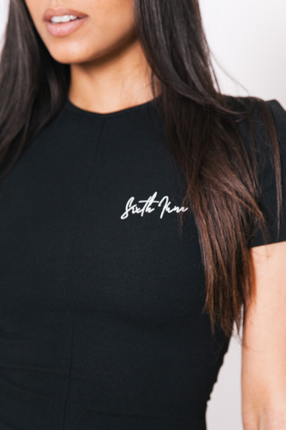 Sixth June - Robe moulante logo noir