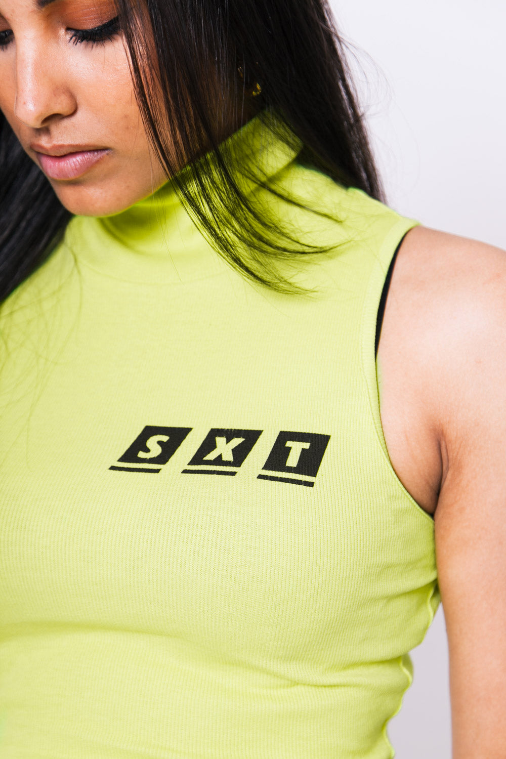 Sixth June - Robe col montant SXT vert fluo