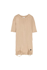 Sixth June - Robe t-shirt déchirée beige W2371VDR