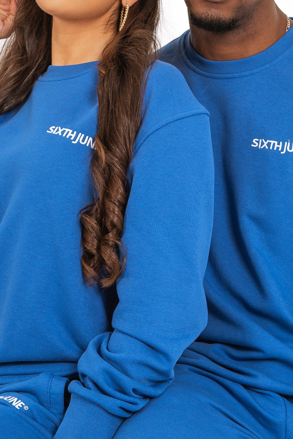 Sixth June - Jogging + sweat logo brodé Bleu foncé