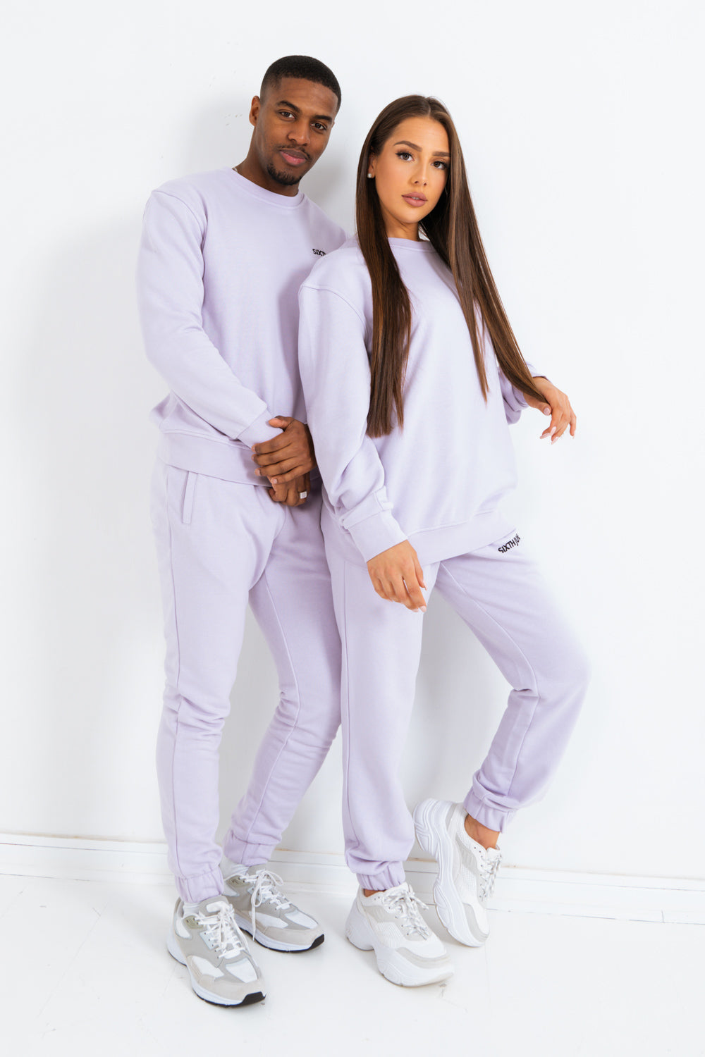 Jogging + sweat logo brodé Violet clair