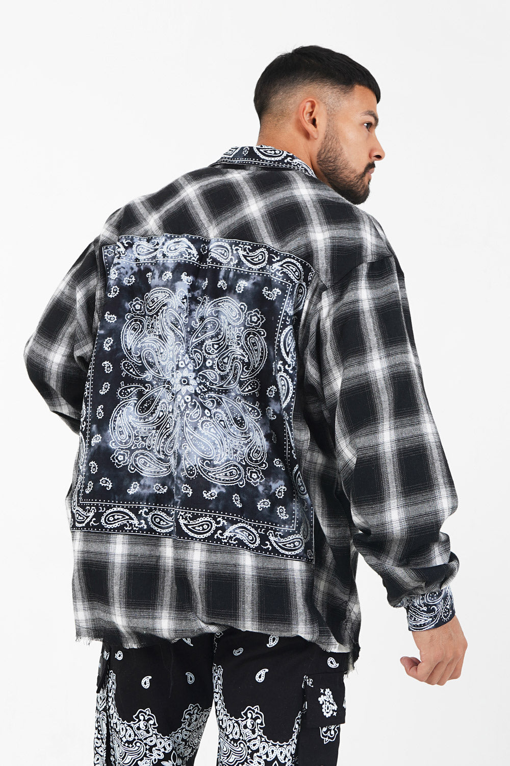 Sixth June - Chemise tartan bandana Noir