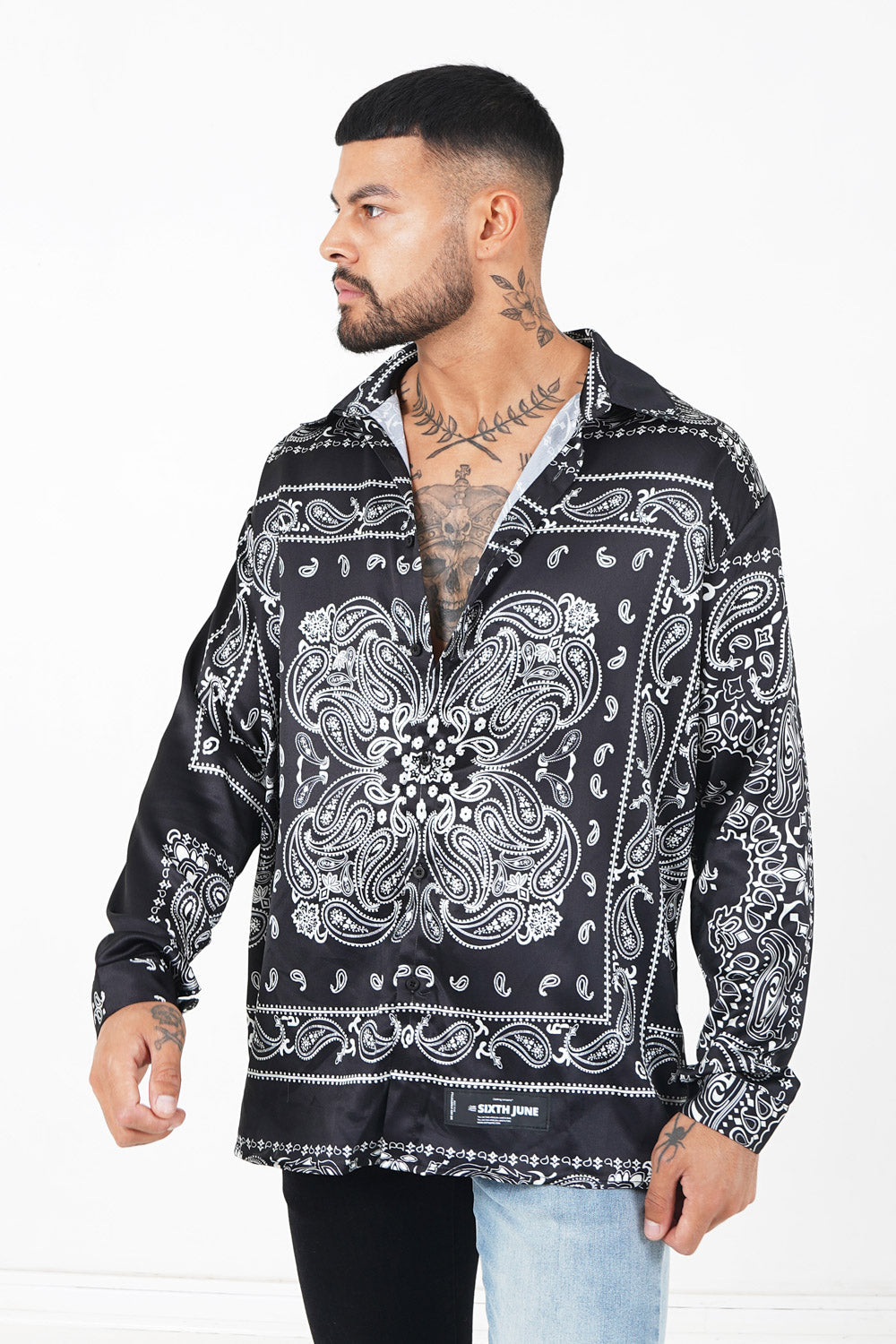 Sixth June - Chemise bandana fluide Noir