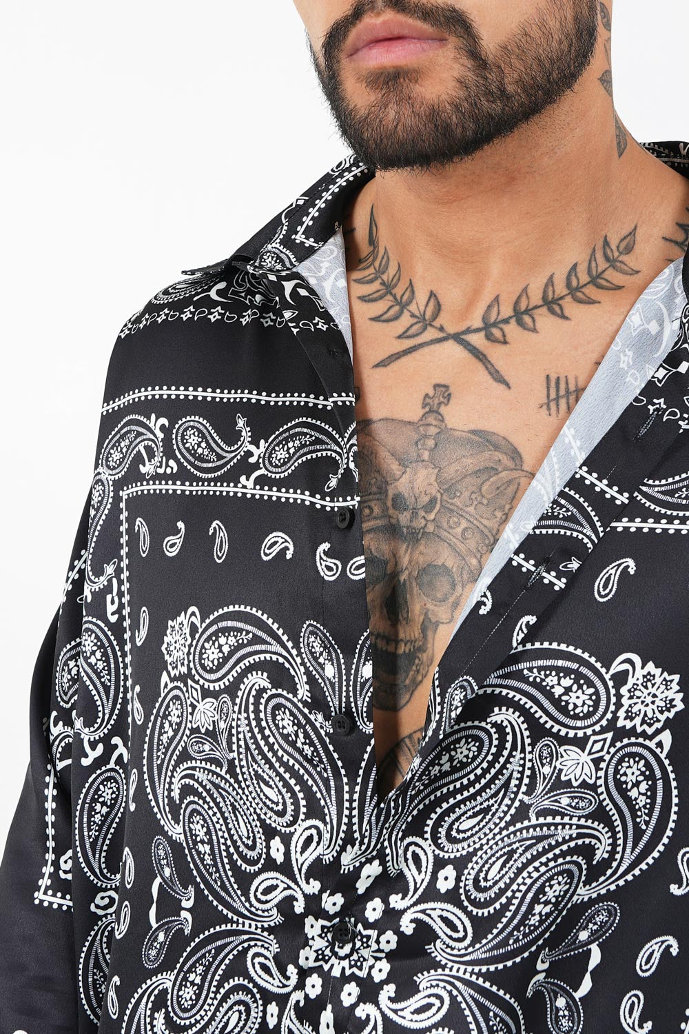 Sixth June - Chemise bandana fluide Noir