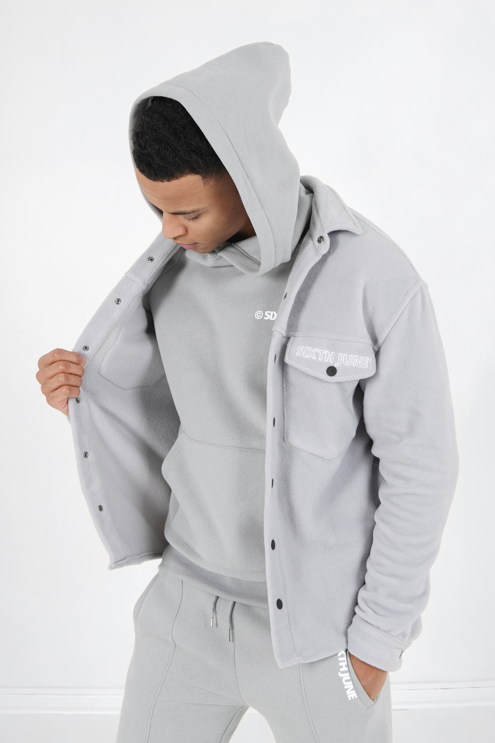 Sixth June - Chemise polaire logo arrière brodé Gris