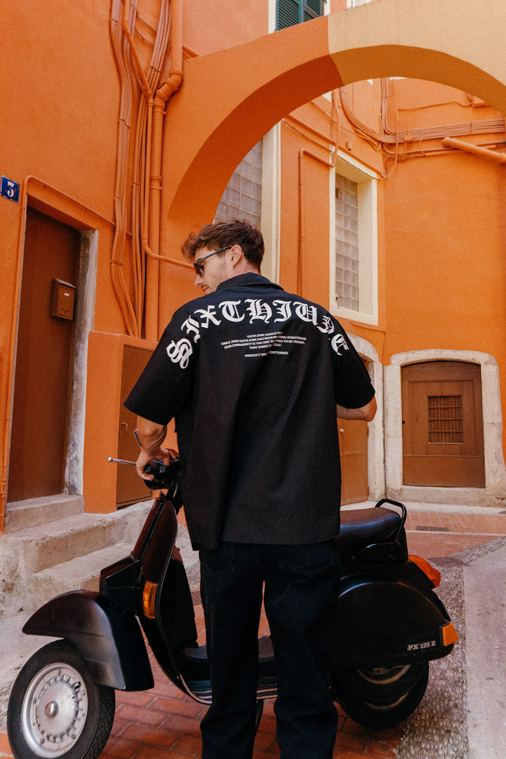 Sixth June - Chemise oversize logo gothique Noir