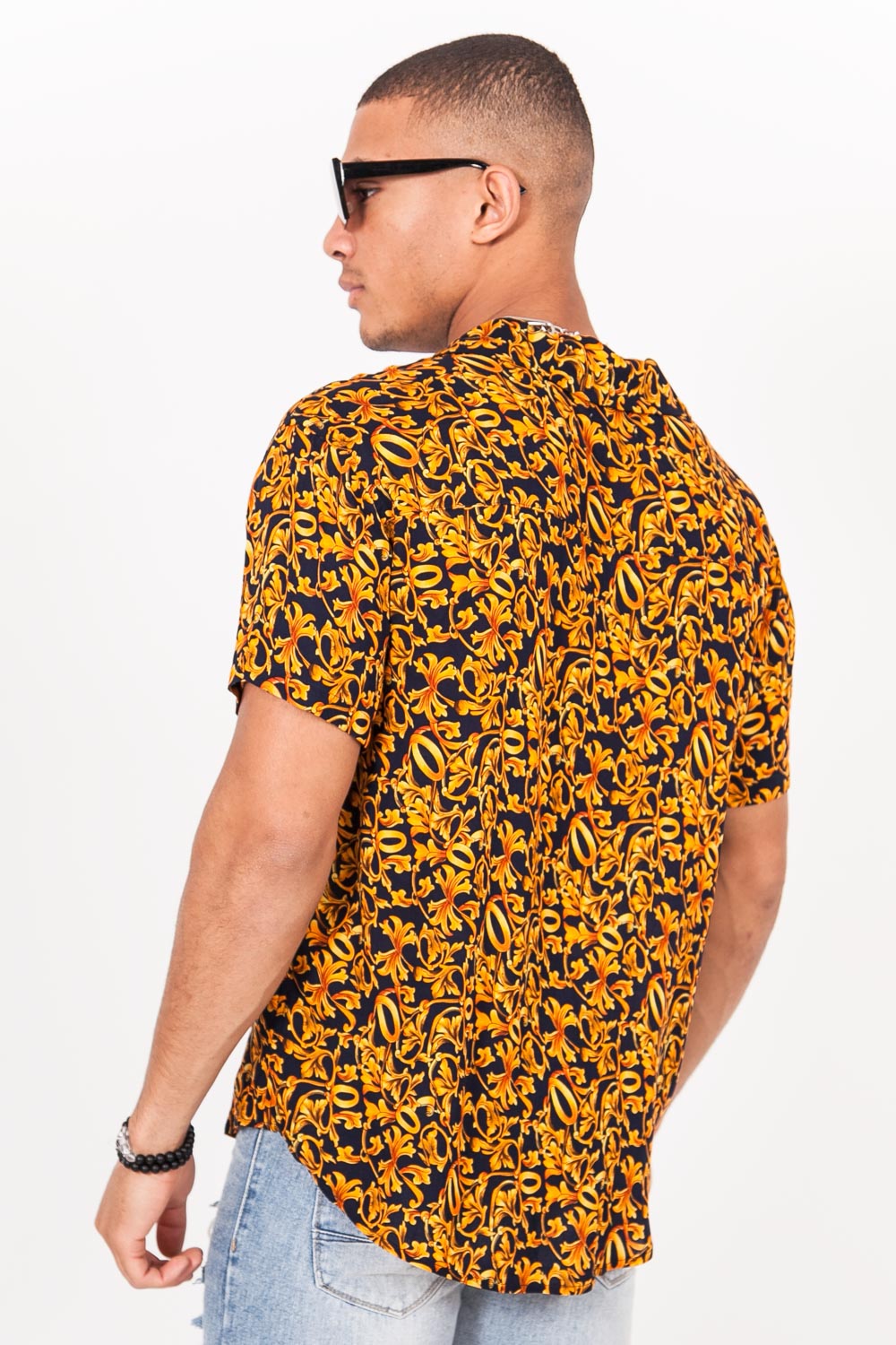 Sixth June - Chemisette large baroque bleu jaune