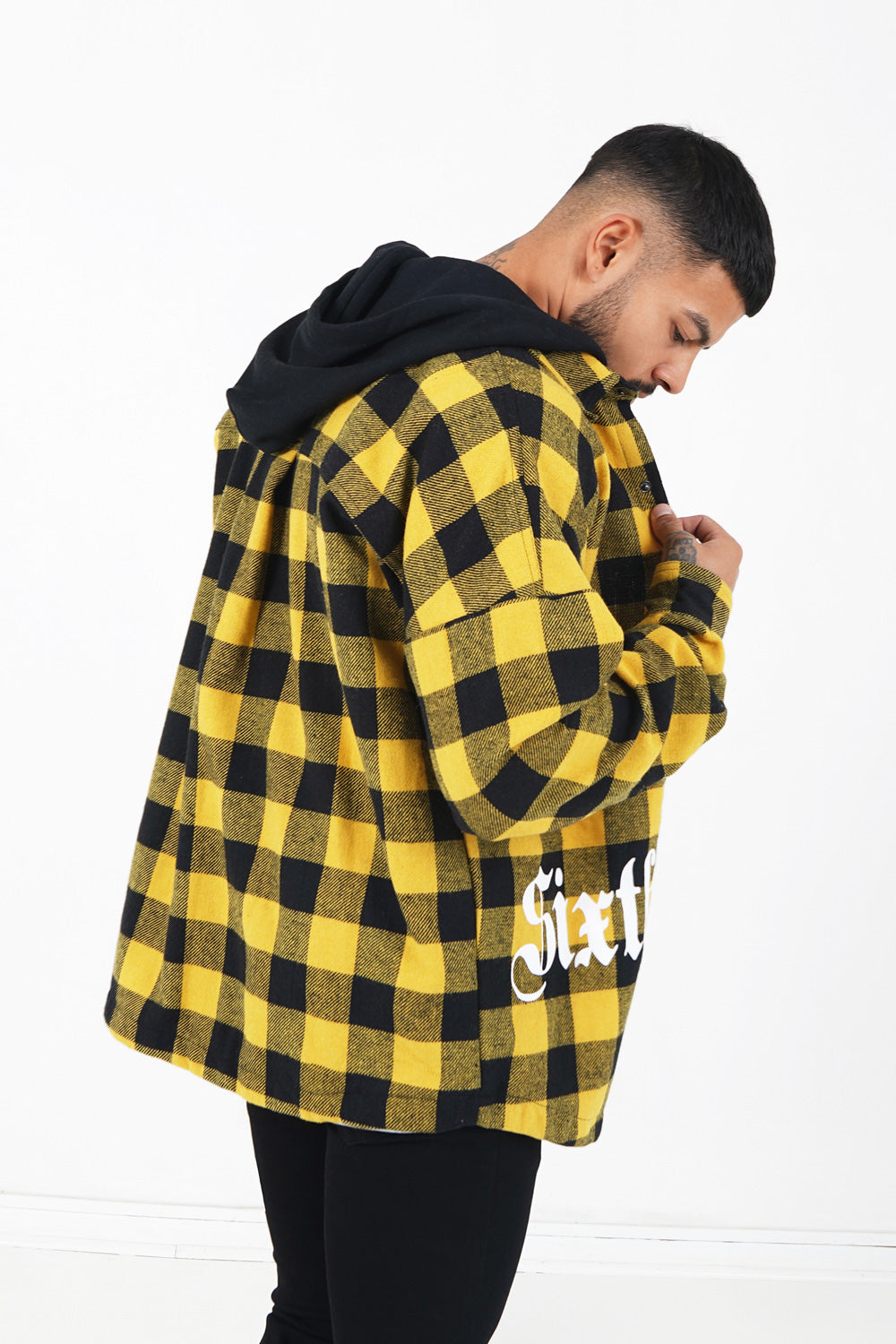 Sixth June - Surchemise tartan capuche Jaune