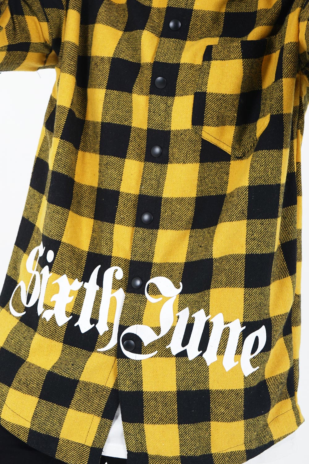 Sixth June - Surchemise tartan capuche Jaune