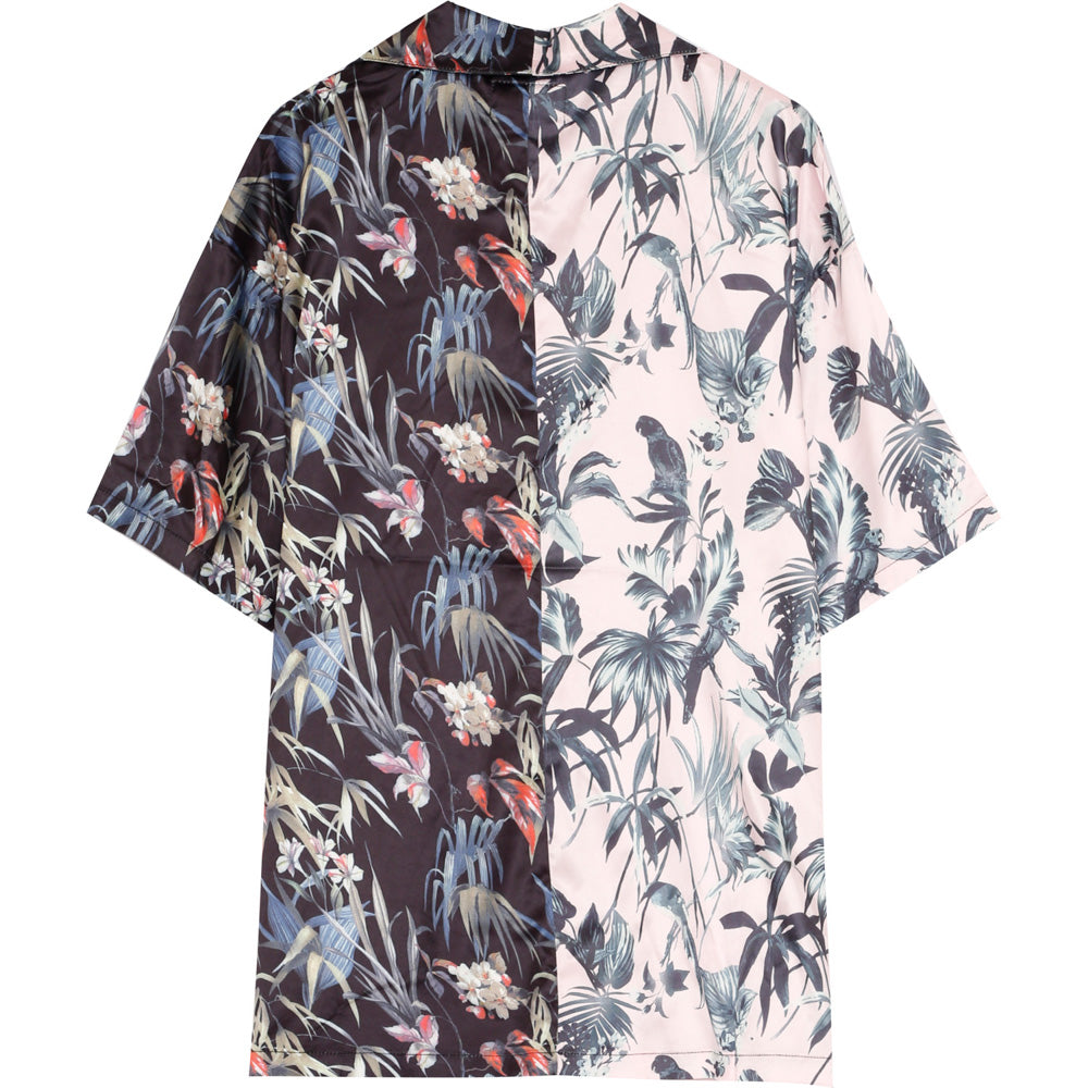 Sixth June - Chemisette tropical bicolore rose noir