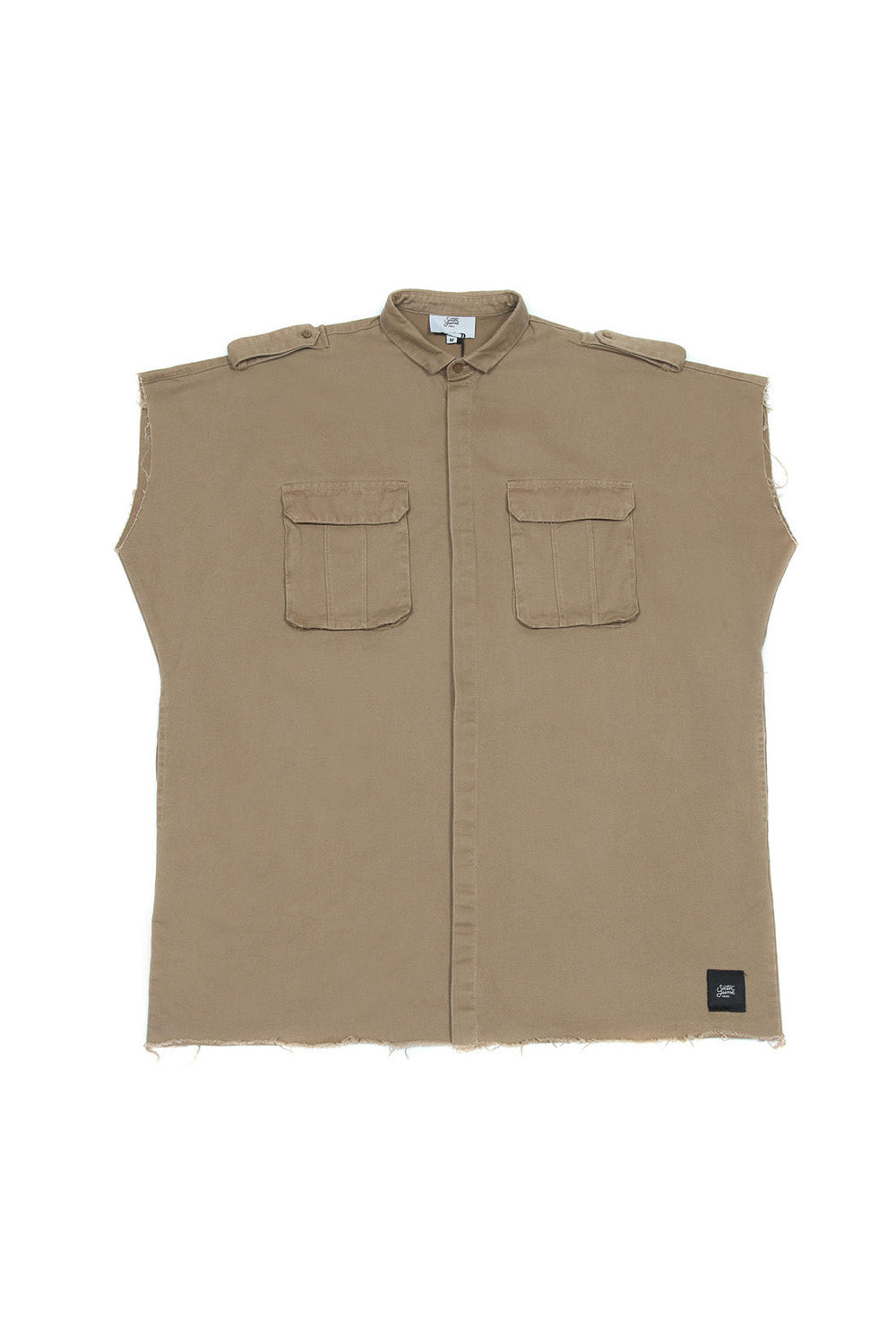 Sixth June - Chemise sans manches Safari beige M2425VSH