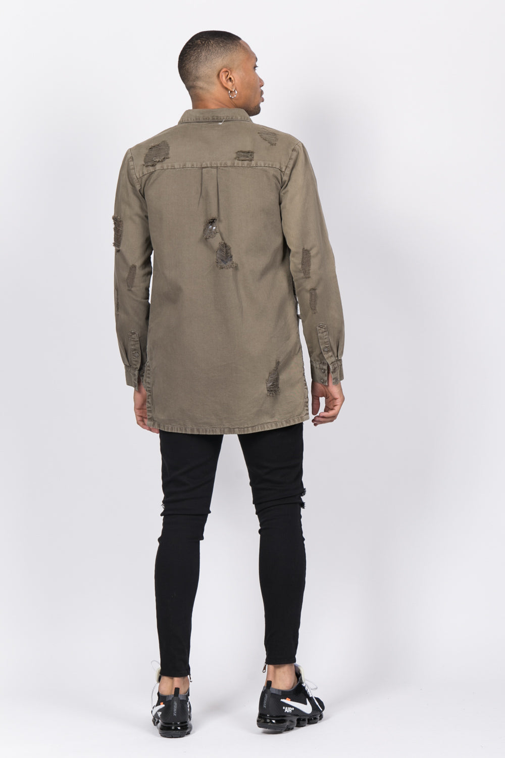 Sixth June - Chemise déchirée jean beige foncé