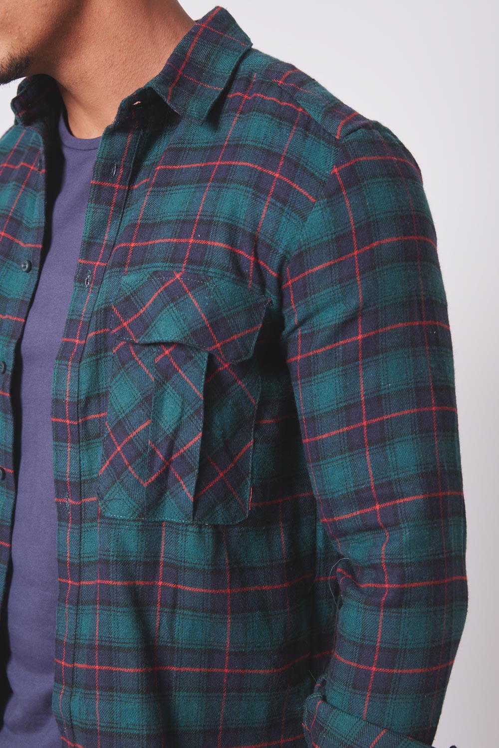 Sixth June - Chemise flanelle poches vert