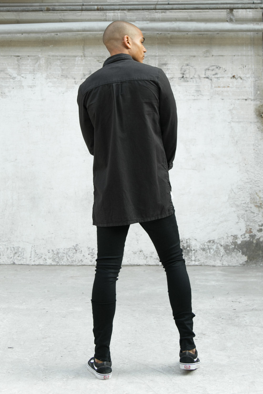 Sixth June - Chemise poches dos long noir