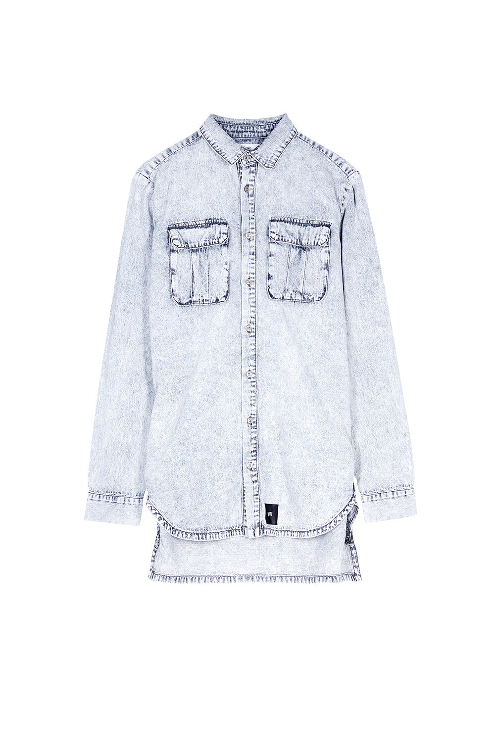 Sixth June - Chemise jean poches cargo gris