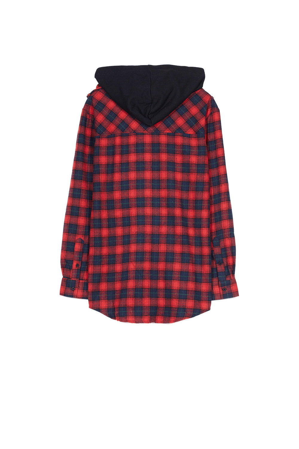 Sixth June - Chemise carreaux capuche Sixth June rouge