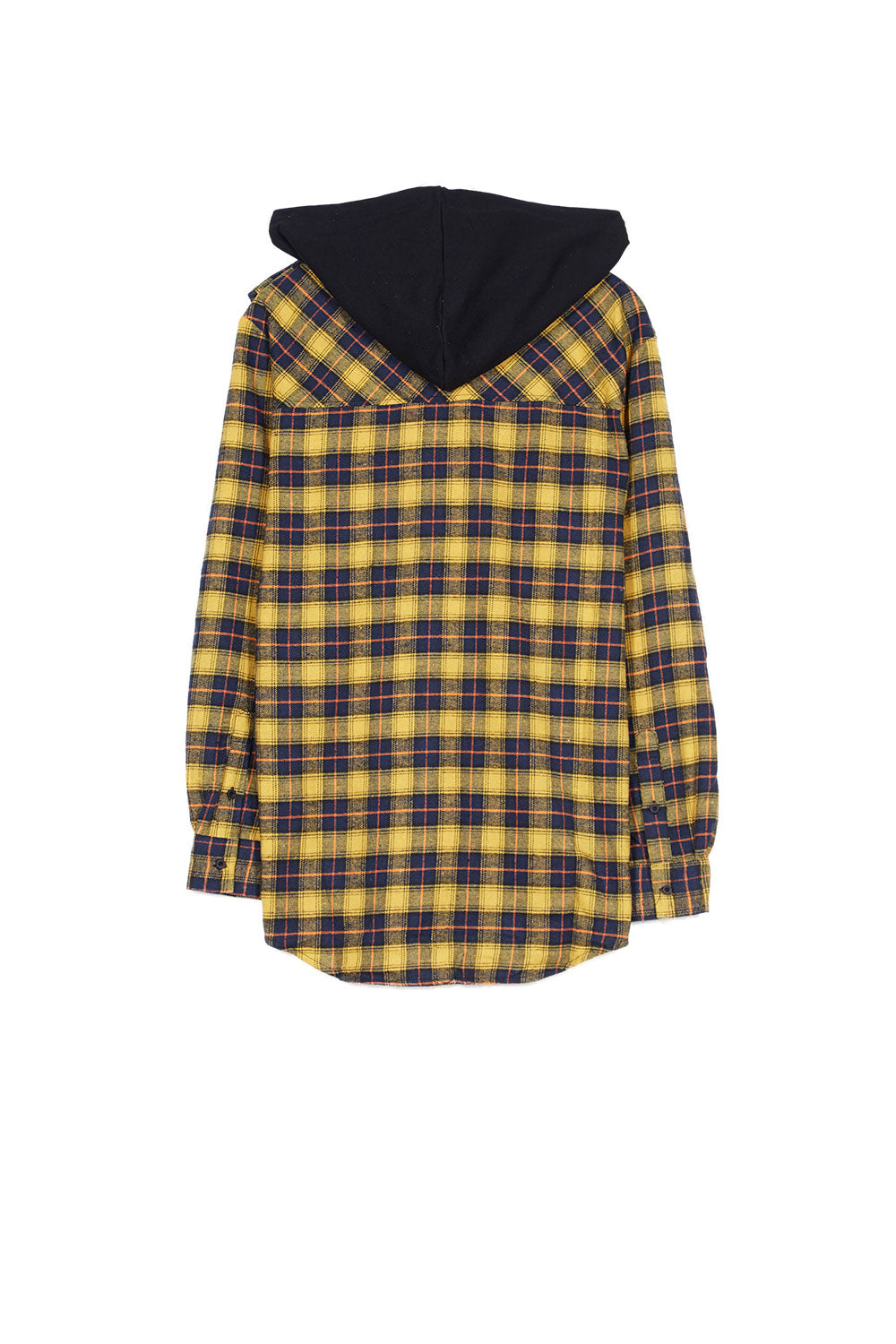 Sixth June - Chemise carreaux capuche Sixth June jaune