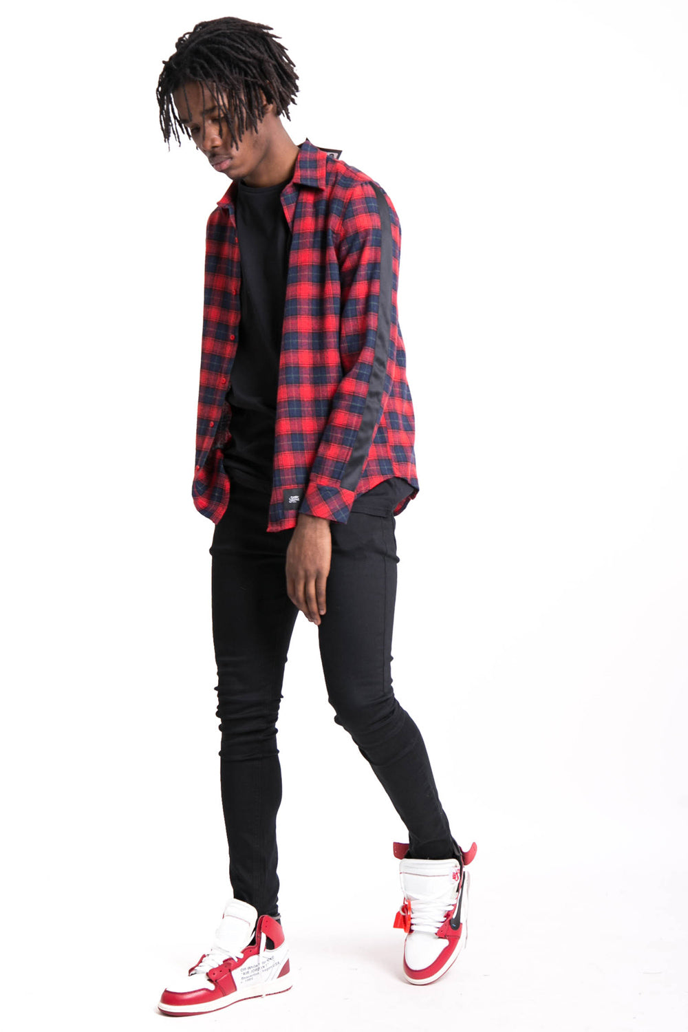 Sixth June - Chemise tartan bandes rouge