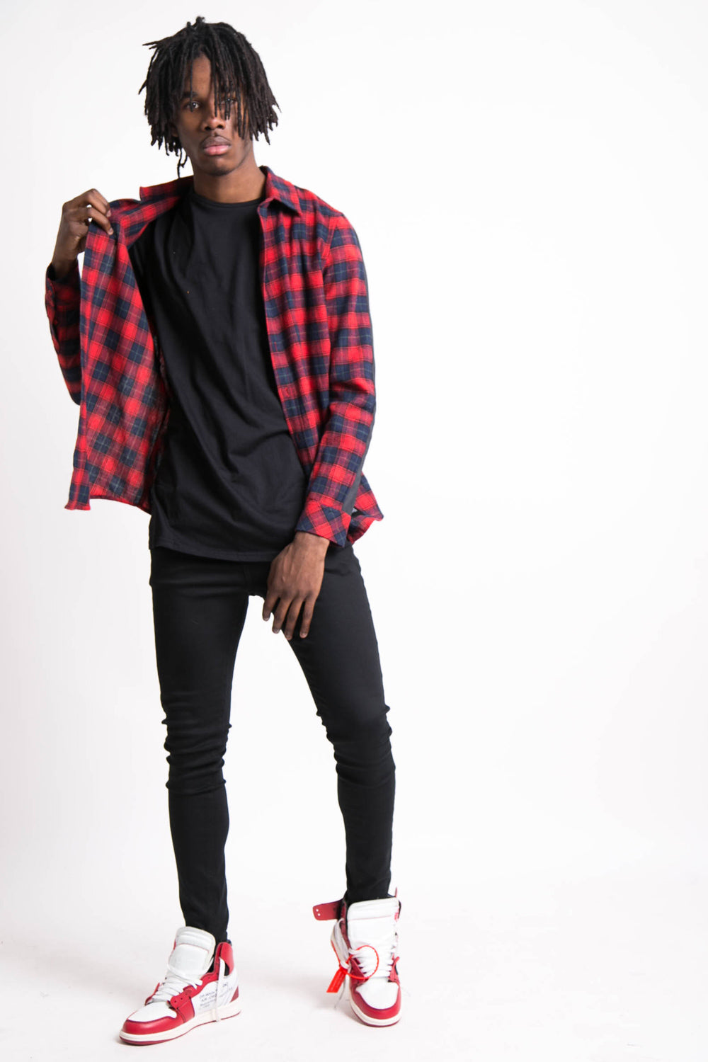 Sixth June - Chemise tartan bandes rouge