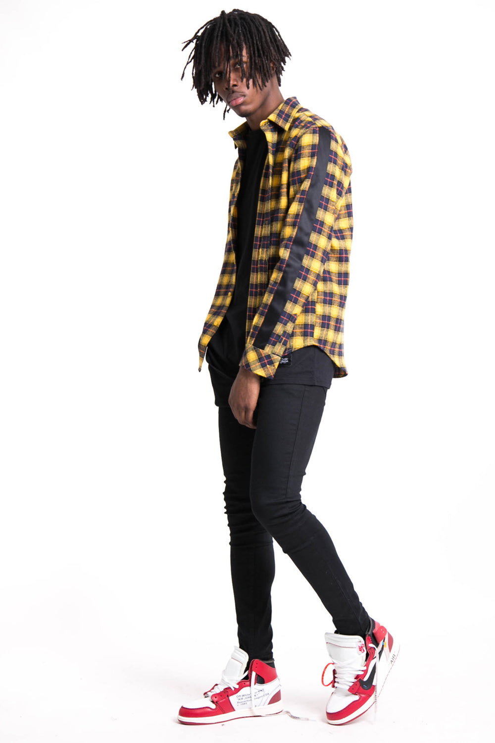 Sixth June - Chemise tartan bandes jaune
