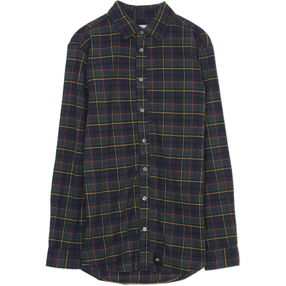 Sixth June - Chemise tartan imprimé logo vert bleu
